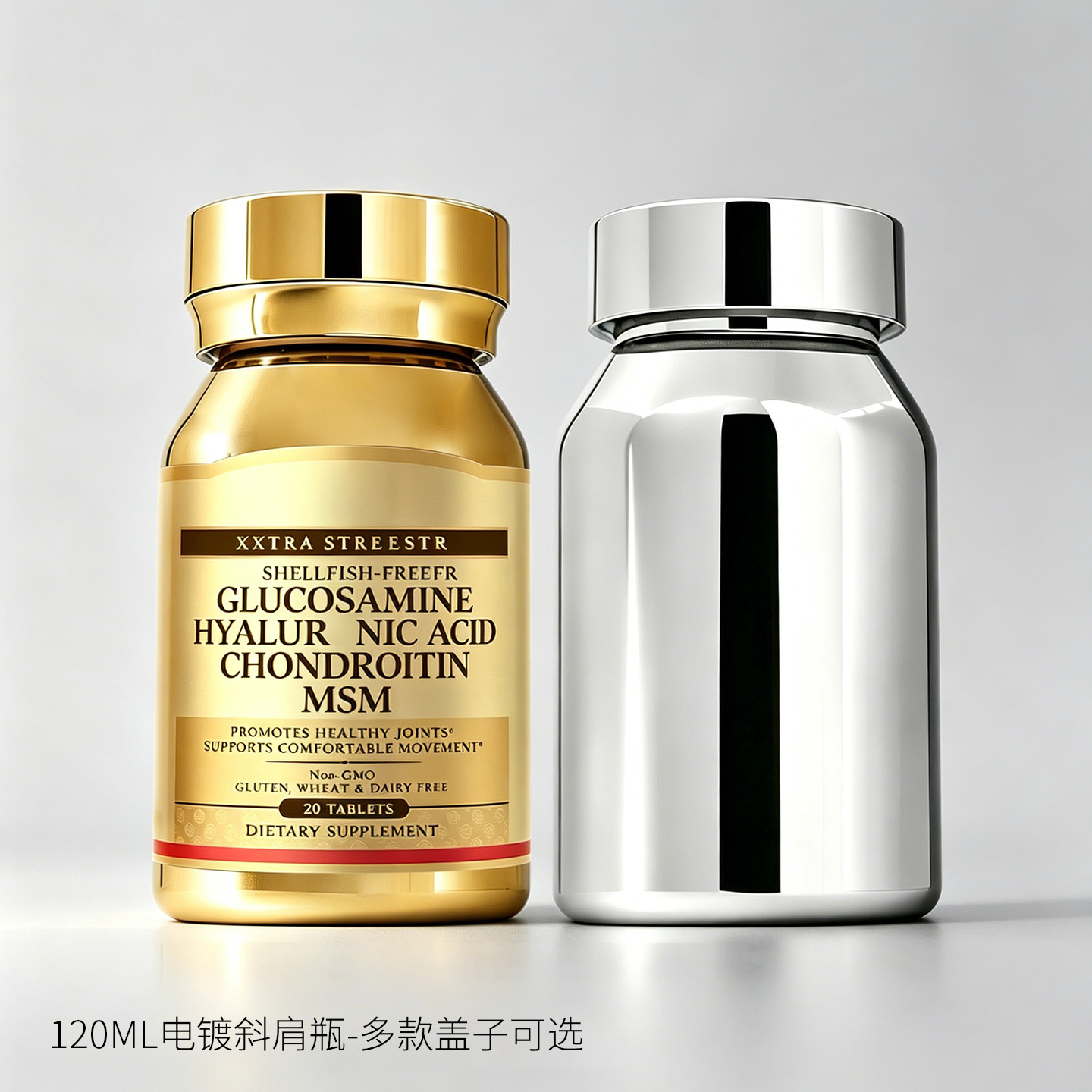 Custom finished supplement bottles